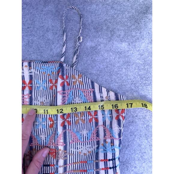 Altar'd State Floral & Stripes Embroidered Boho Summer Dress Women's Size Small - Picture 8 of 9